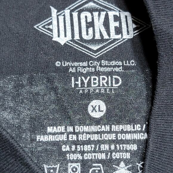 Hybrid Apparel Wicked Black Unisex Tee - Size XL NWT - Picture 5 of 6